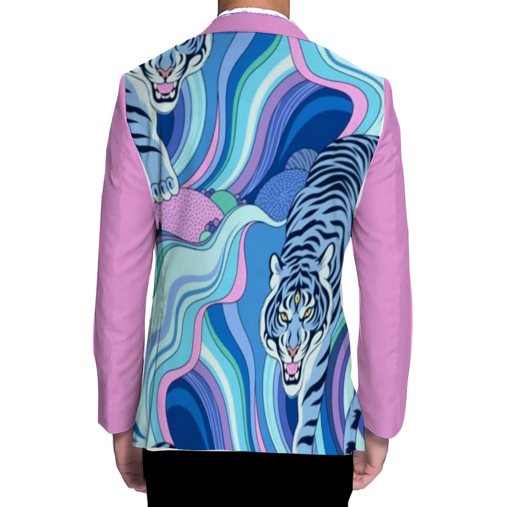 THIRD EYE TIGER BLAZER BLUE PINK