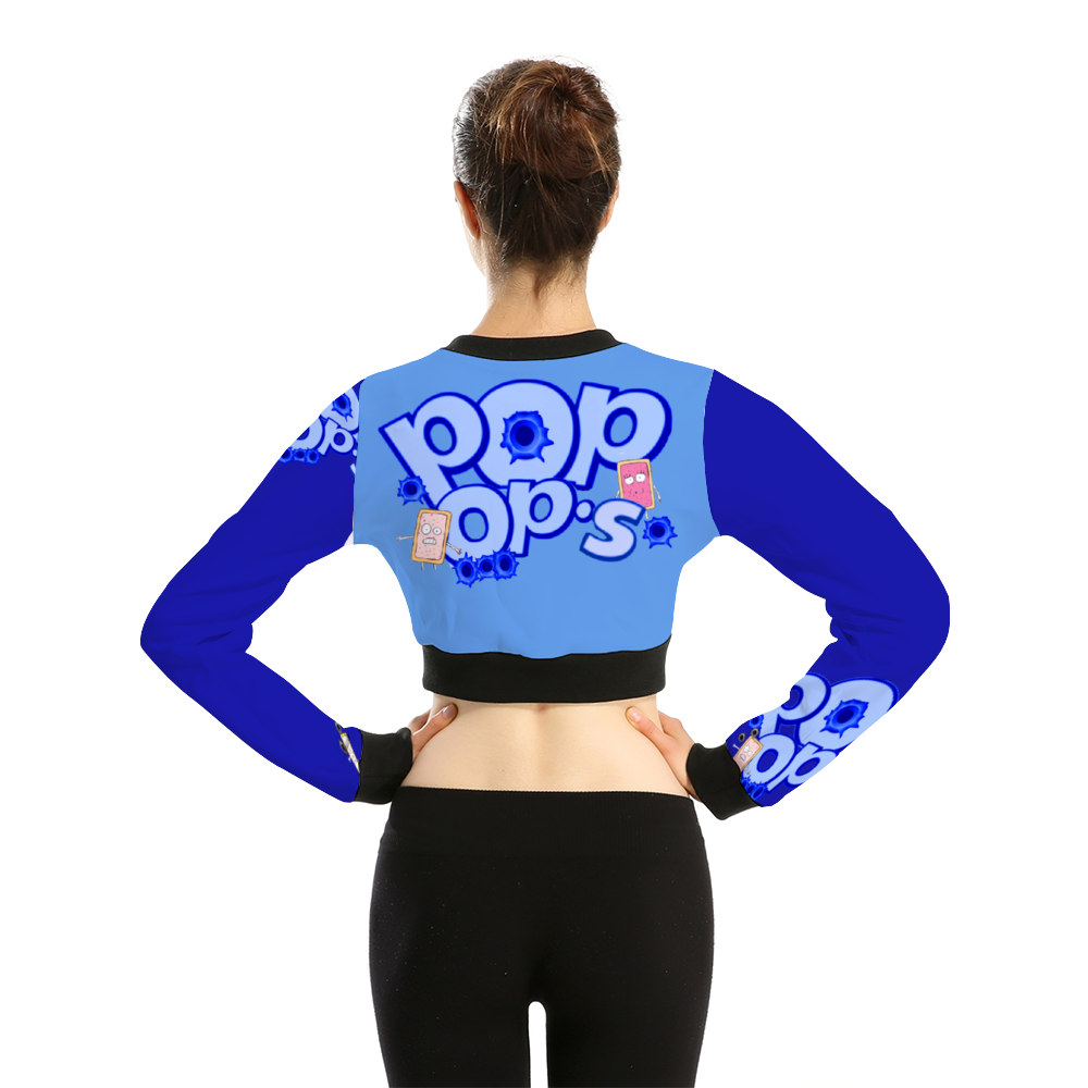 POP OP'S Women's Crop Jacket Blue