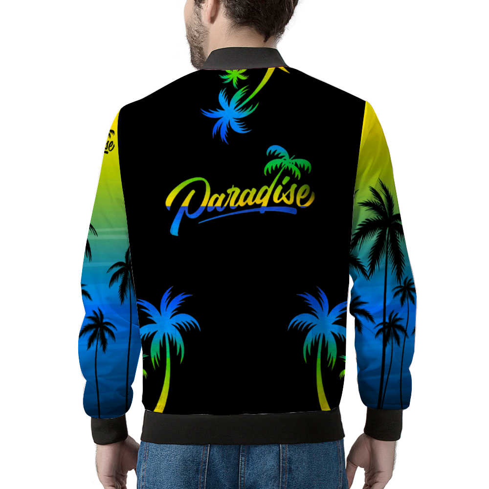 PARADISE Bomber Jacket BLACK BLUE GREEN
