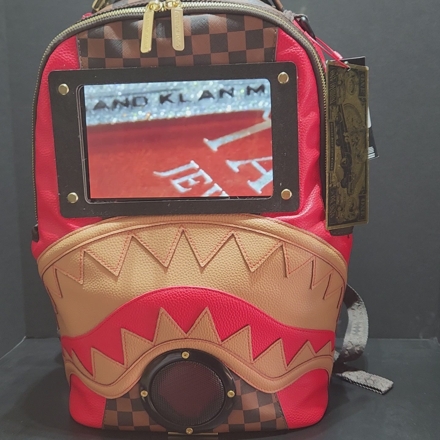 SPRAYGROUND LIMITED ADDITION Red Brown Checkered Backpack MY PAKK