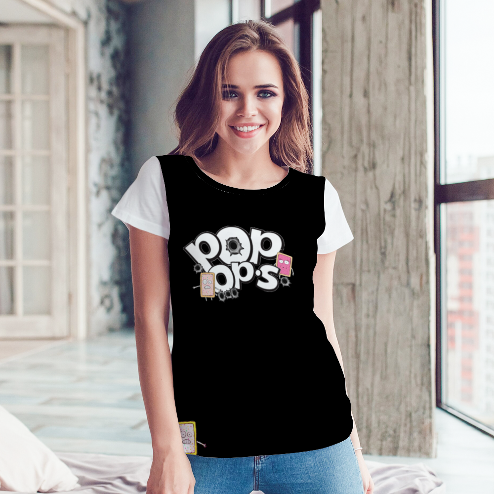 UNISEX POP OPS T-Shirt BLACK WHITE