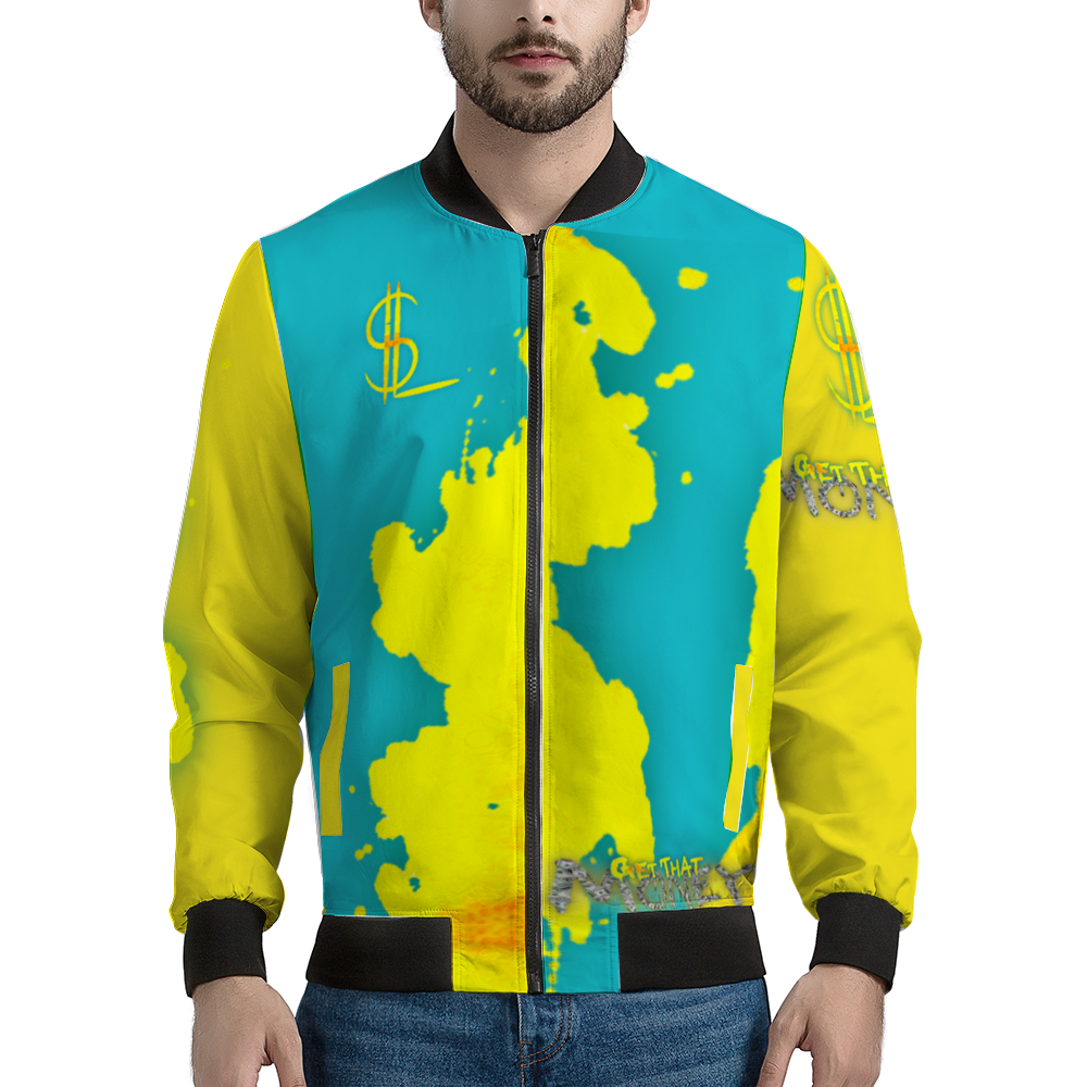 GET MONEY 2 Green Yellow Bomber Jacket