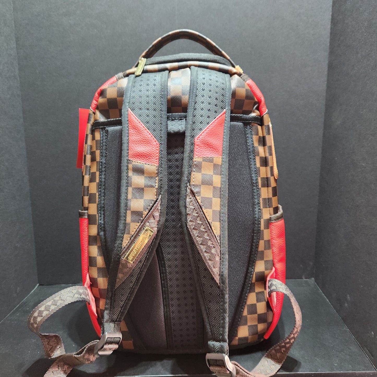 SPRAYGROUND LIMITED ADDITION Red Brown Checkered Backpack