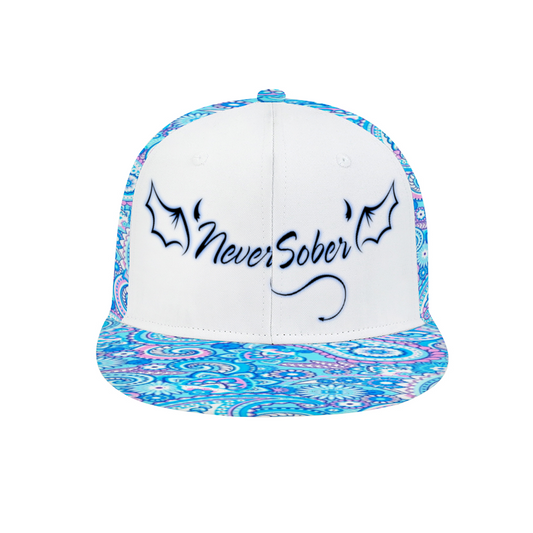 Never Sober Paisley Hat White