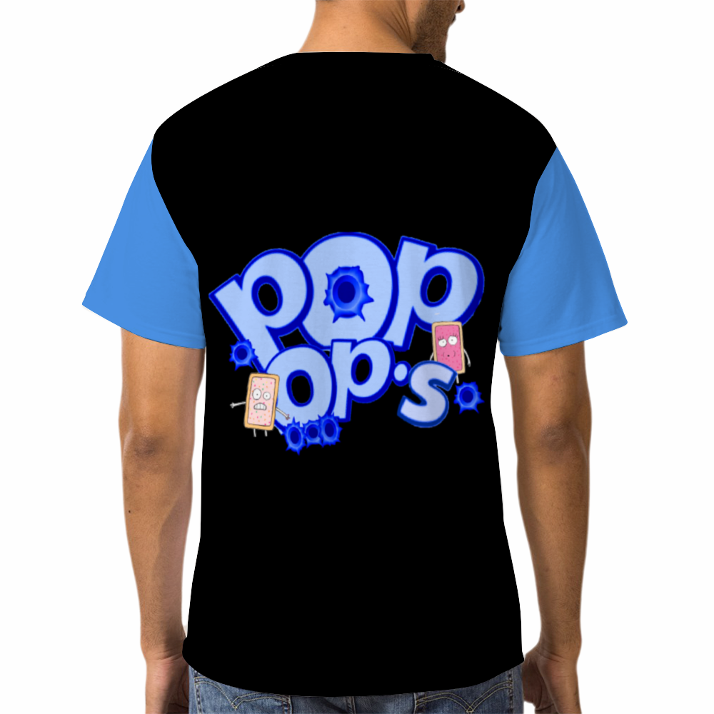 UNISEX POP OPS T-Shirt BLACK BLUE