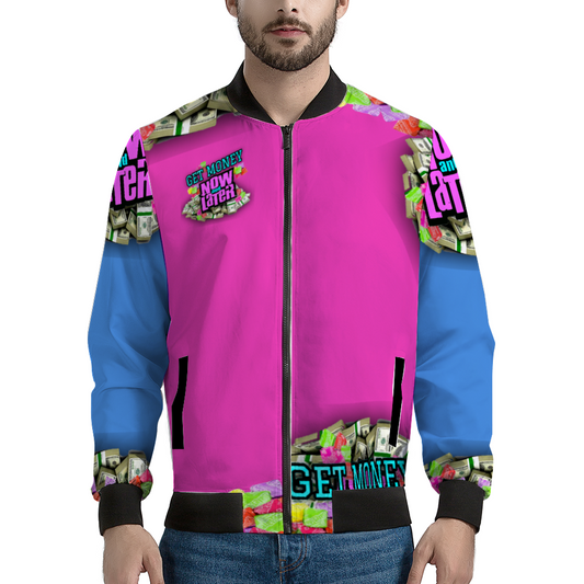 GET MONEY Bomber Jacket PINK BLUE