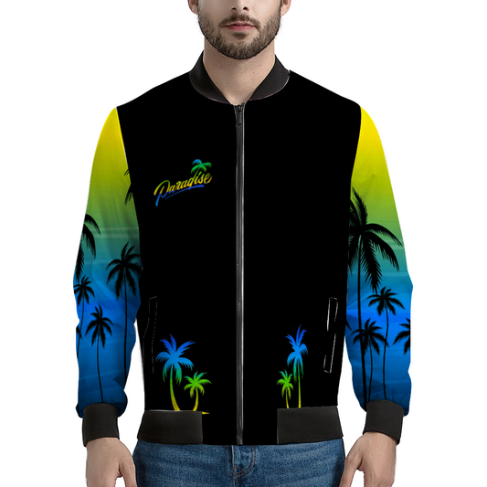 PARADISE  Bomber Jacket BLUE YELLOW