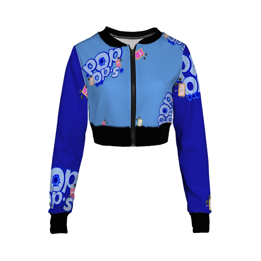 POP OP'S Women's Crop Jacket Blue