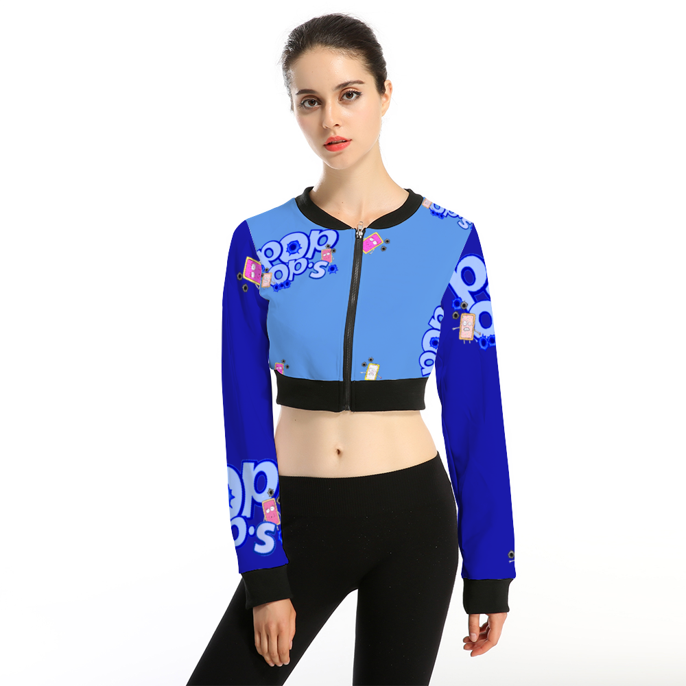 POP OP'S Women's Crop Jacket Blue
