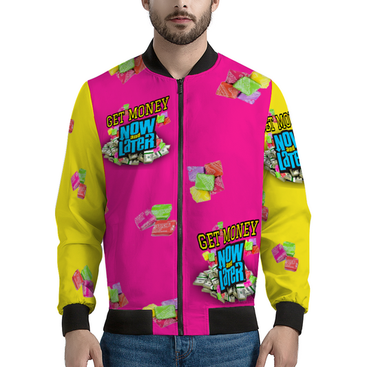 GET MONEY Bomber Jacket PINK YELLOW