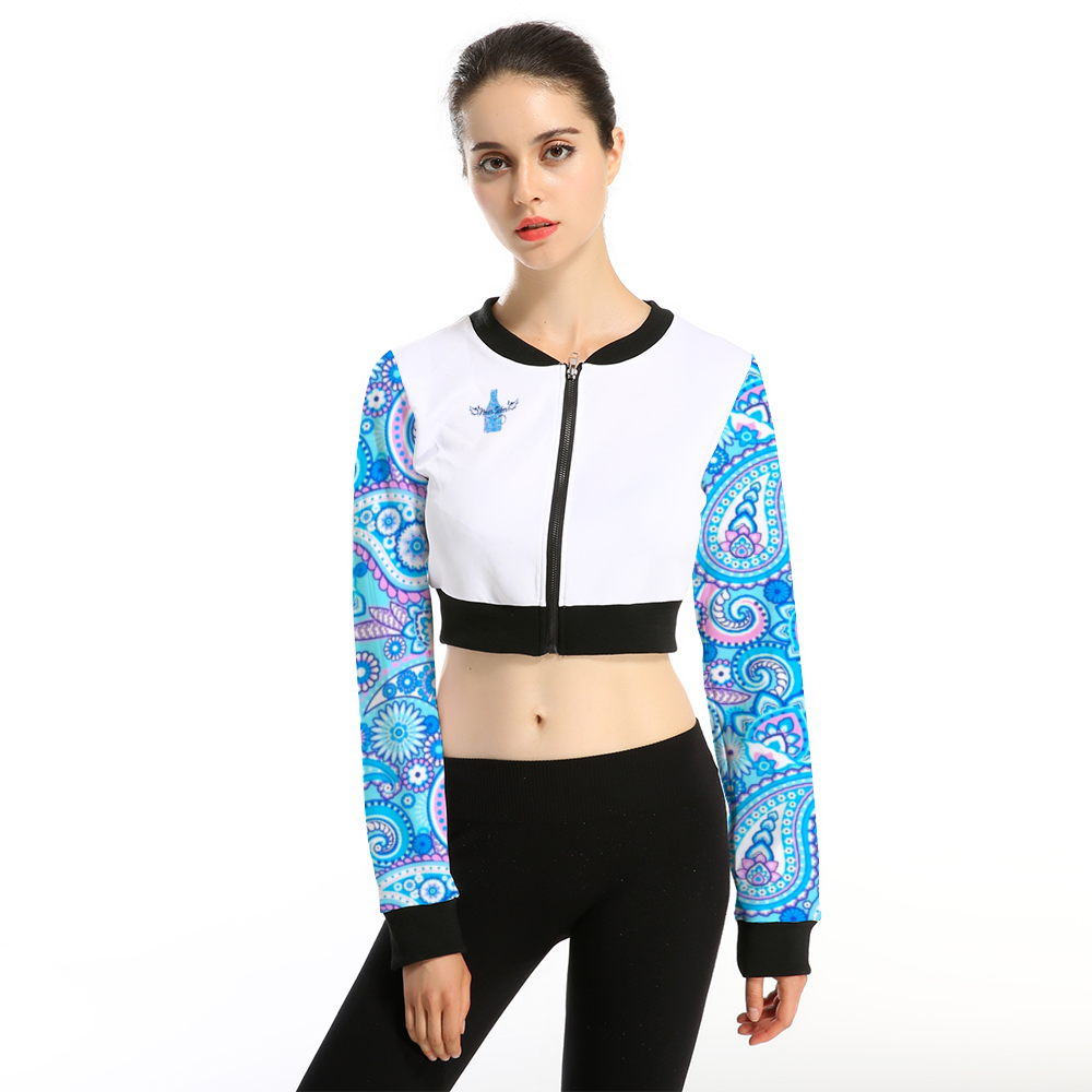 Never Sober Paisley Women's Crop Jacket White