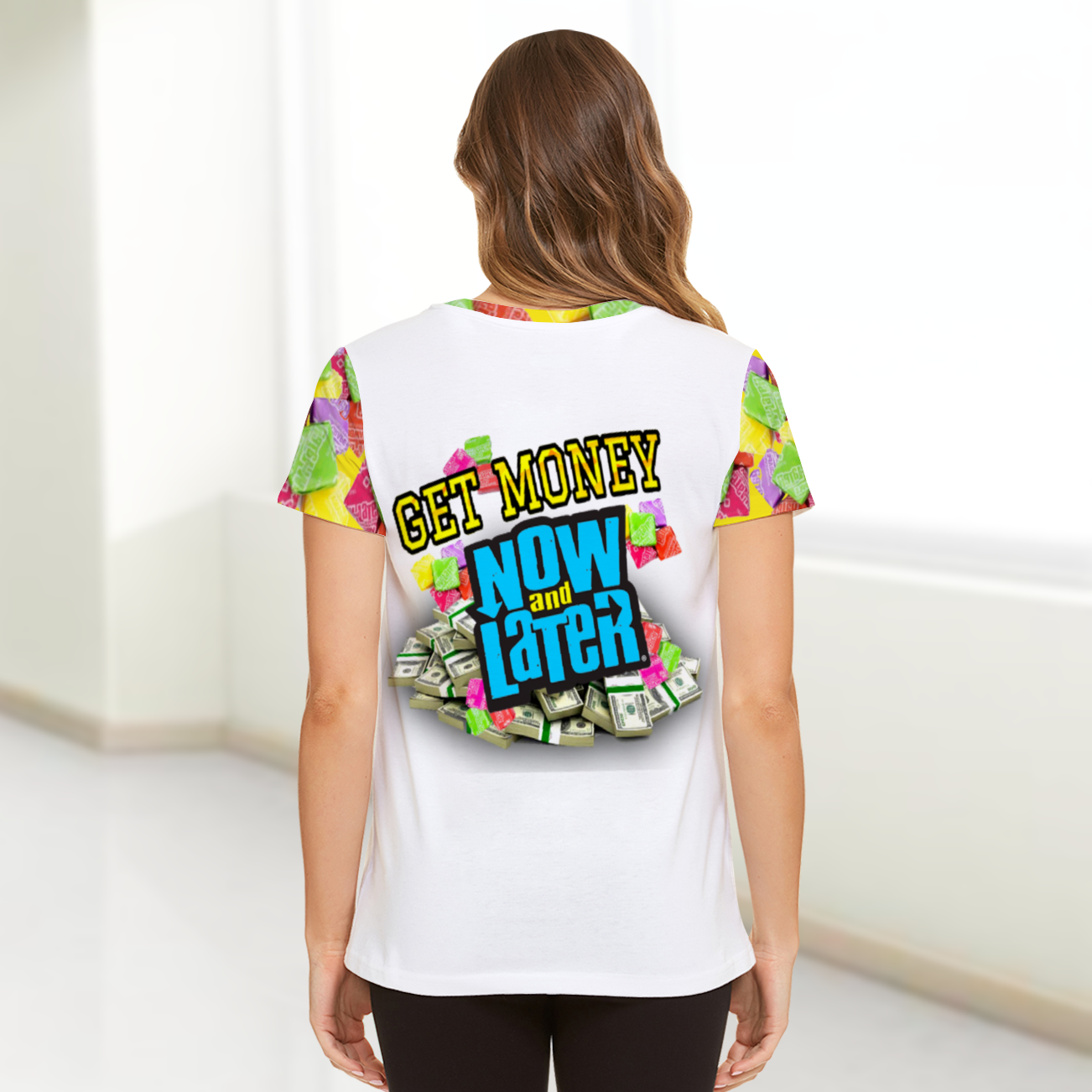 UNISEX GET MONET T-Shirt WHITE BLUE MULTI COLOR