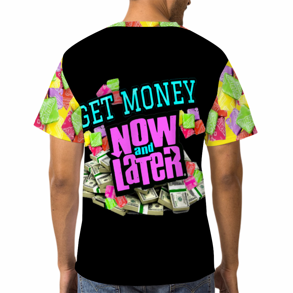 UNISEX GET MONEY T-Shirt BLACK PINK MULTI COLOR