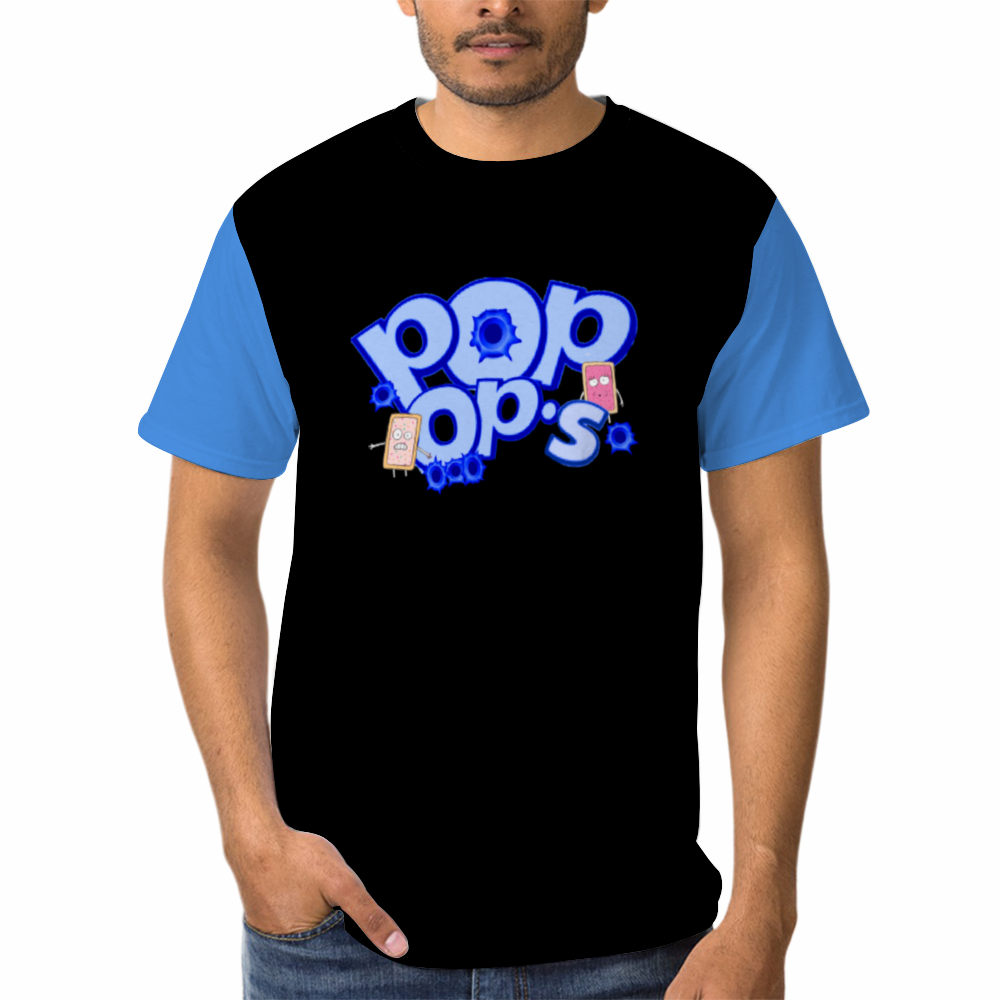 UNISEX POP OPS T-Shirt BLACK BLUE