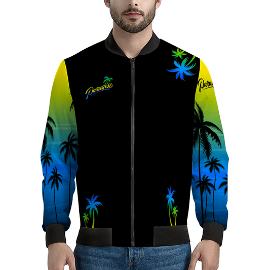 PARADISE Bomber Jacket BLACK BLUE GREEN