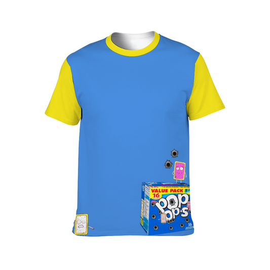 UNISEX POP OPS T-Shirt BLUE YELLOW