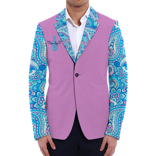 Never Sober Paisley Fashion Blazer Pink