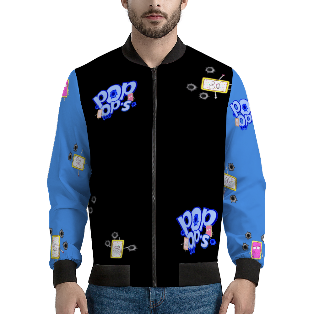 POP OPS Bomber Jacket BLACK BLUE
