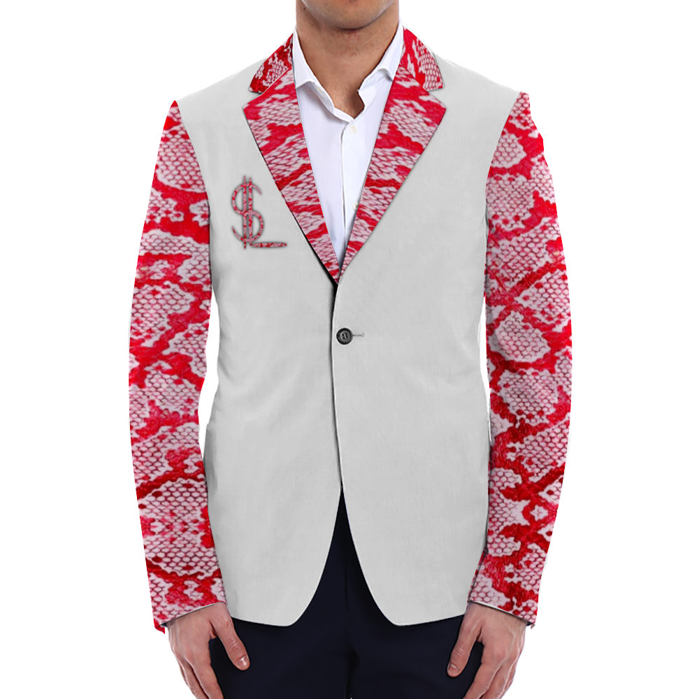 MY PAKK SAY IT LOUD FASHION BLAZER WHITE RED