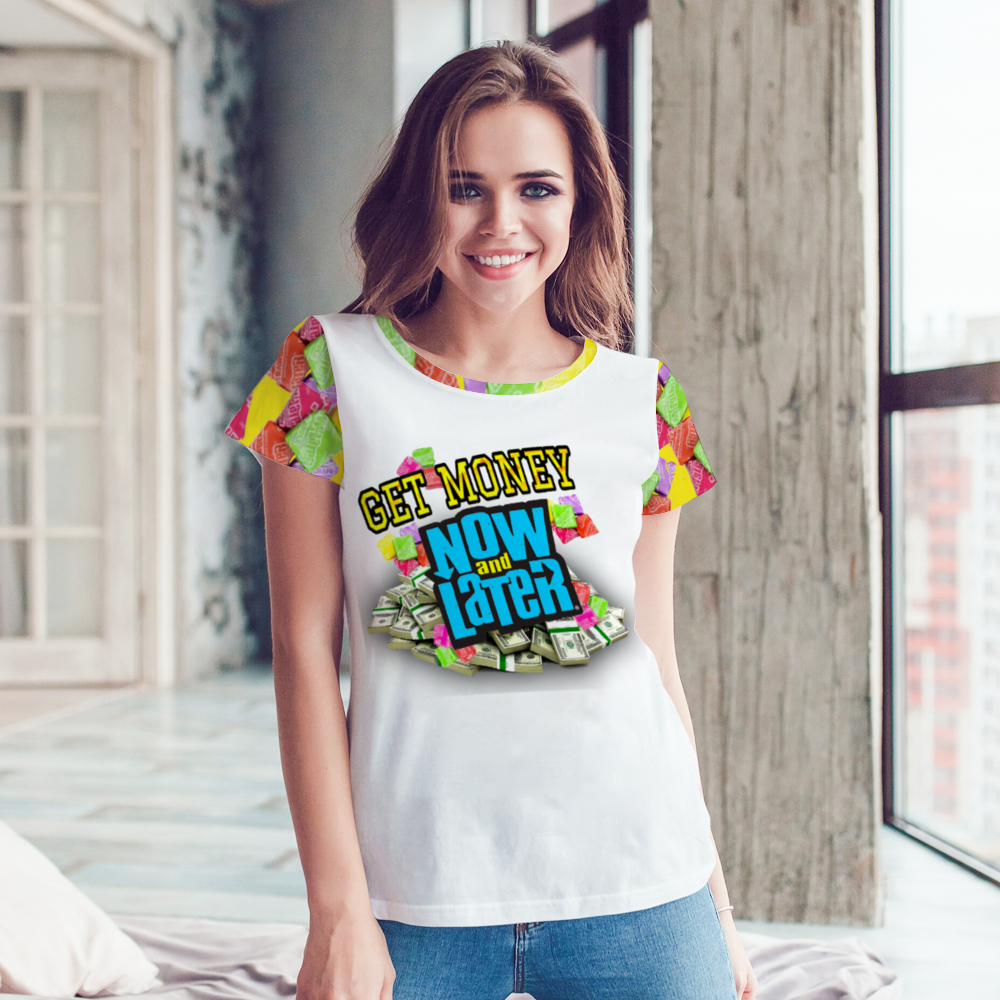 UNISEX GET MONET T-Shirt WHITE BLUE MULTI COLOR