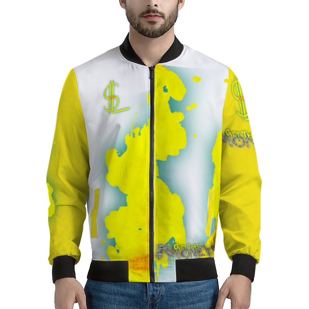 GET MONEY 2 Yellow White Bomber Jacket