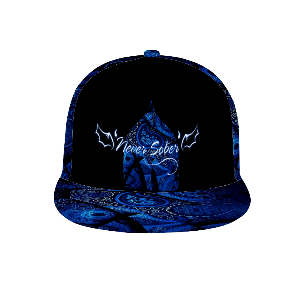 Never Sober Paisley Unisex Adjustable  Hat Black
