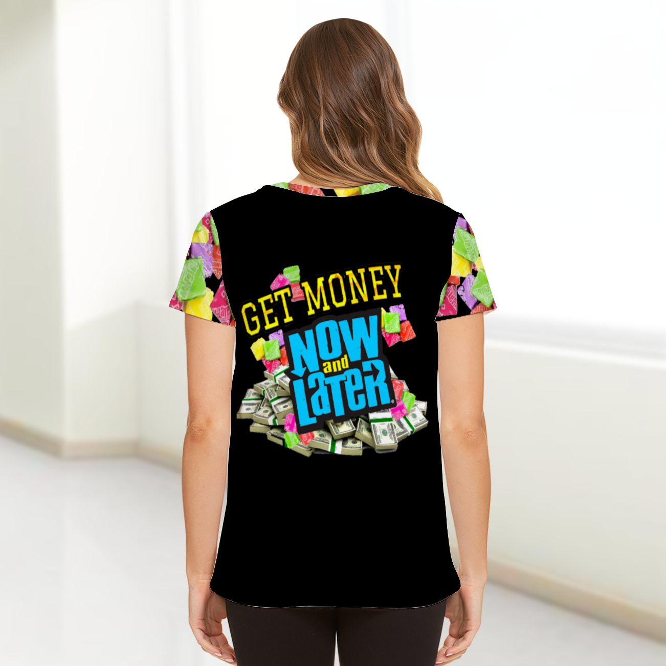 UNISEX GET MONET  T-Shirt BLACK BLUE MULTI COLOR
