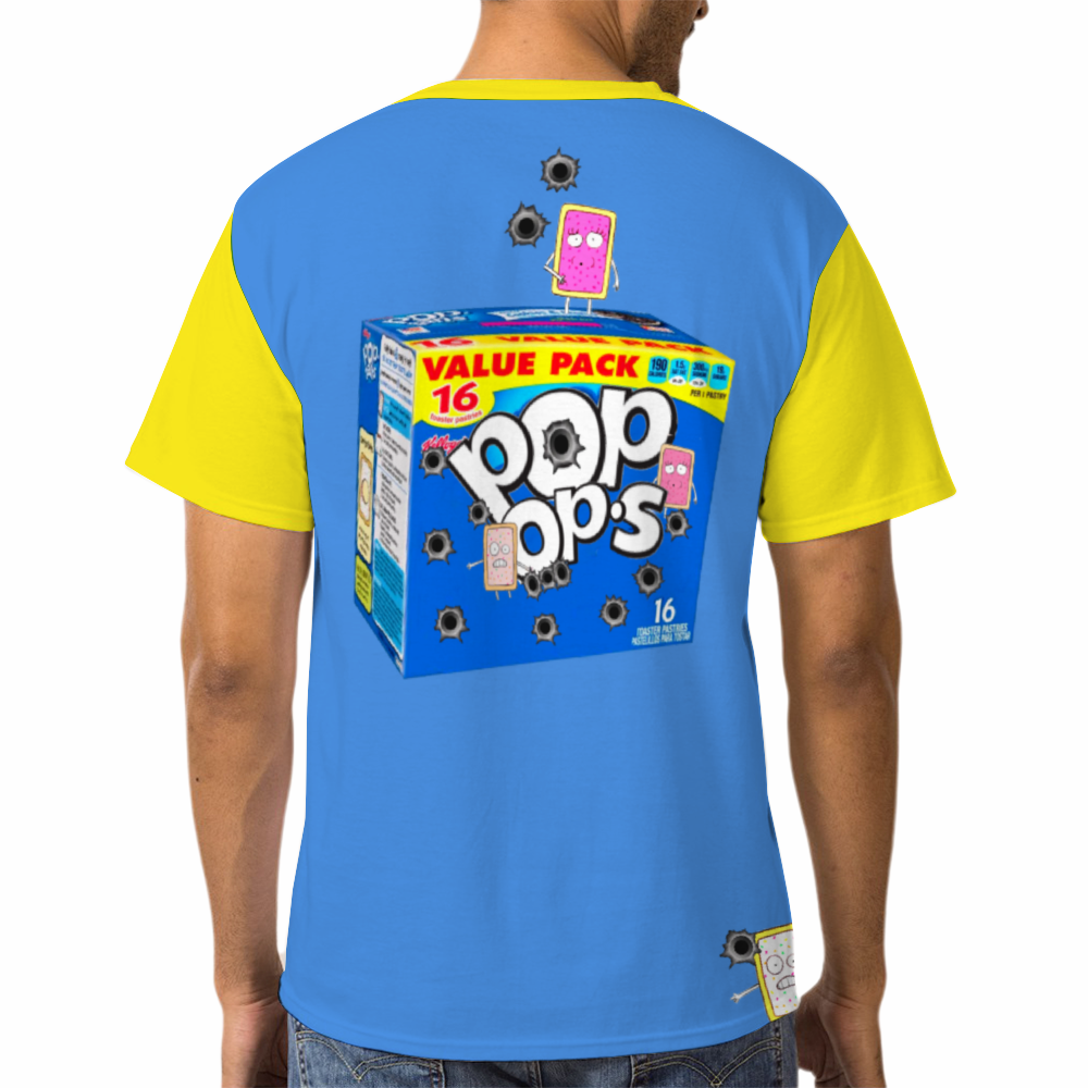 UNISEX POP OPS T-Shirt BLUE YELLOW