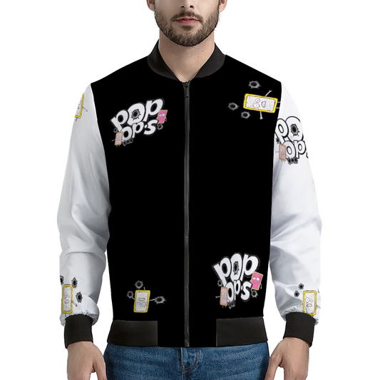 POP OPS Bomber Jacket BLACK WHITE