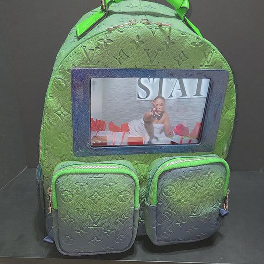 GREEN BLUE LV BACKPACK